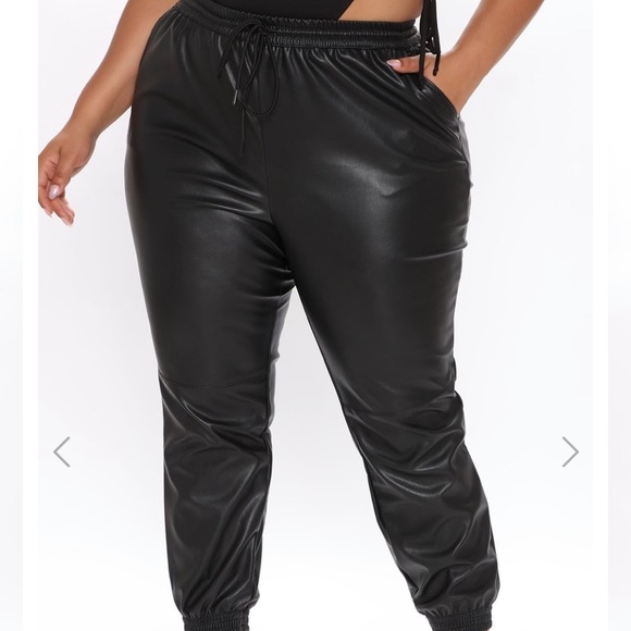 Fashion Nova Pants - Faux leather joggers